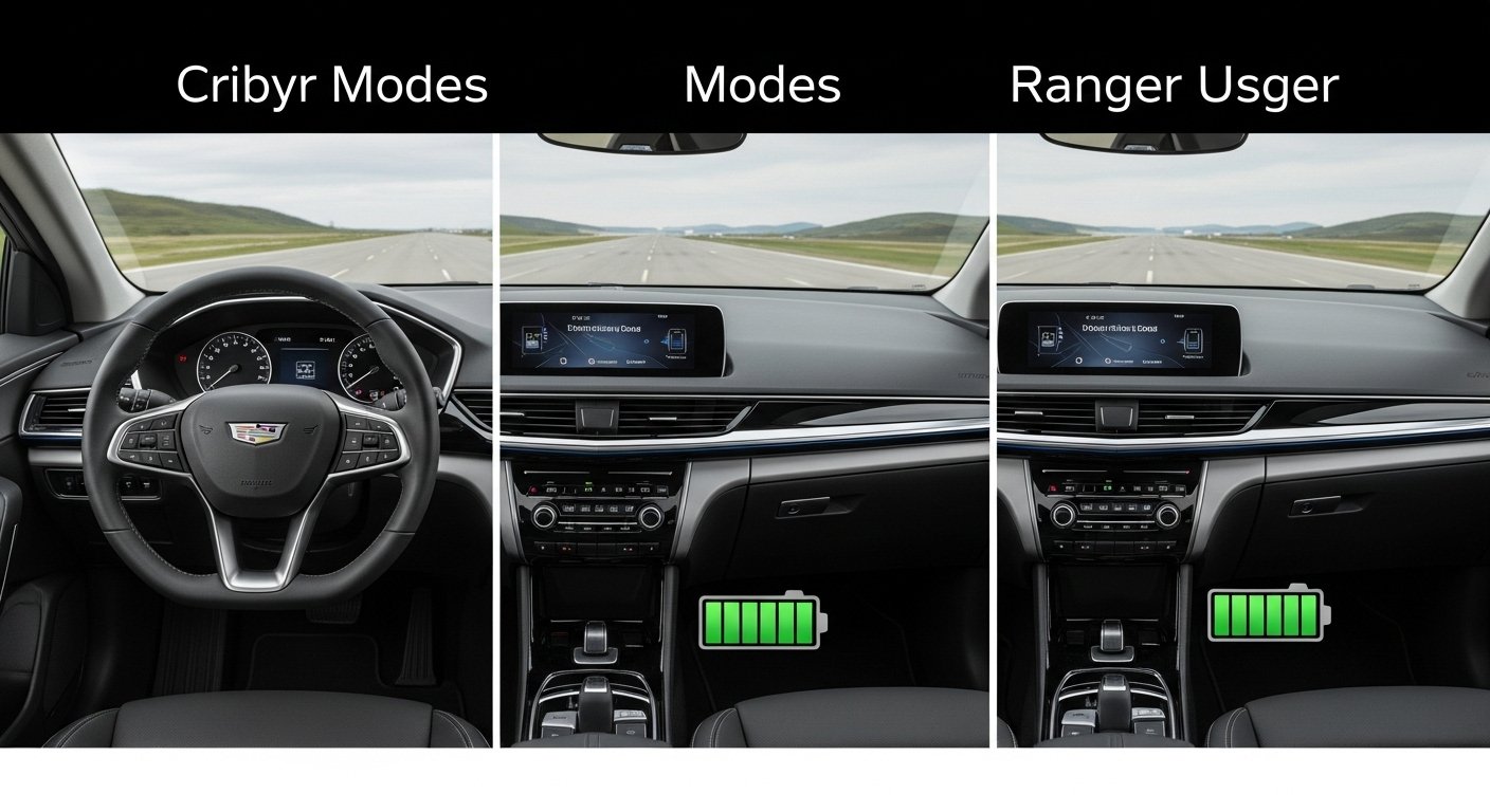 do the driving modes in cadillac lyriq offer different ranges or battery usages?